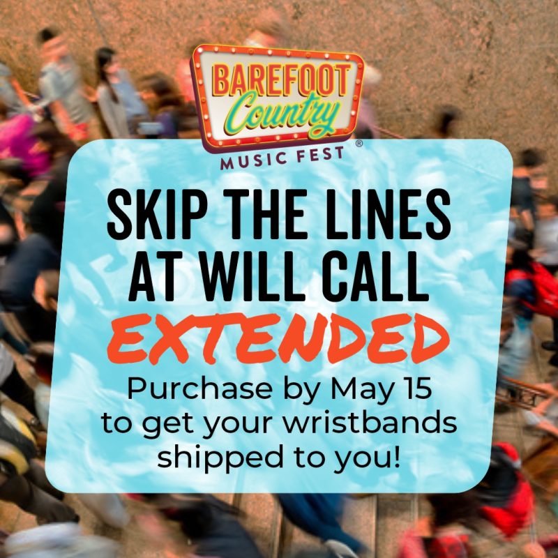 Offer Extended to Friday May 15! Skip the Lines at Will Call!